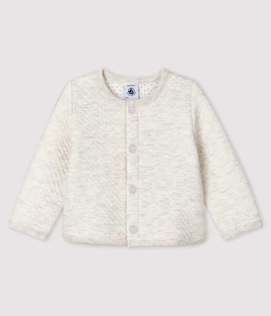 Baby-Cardigan aus Doppeljersey für Mädchen beige MONTELIMAR CHINE