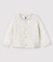 Baby-Cardigan aus Doppeljersey für Mädchen beige MONTELIMAR CHINE