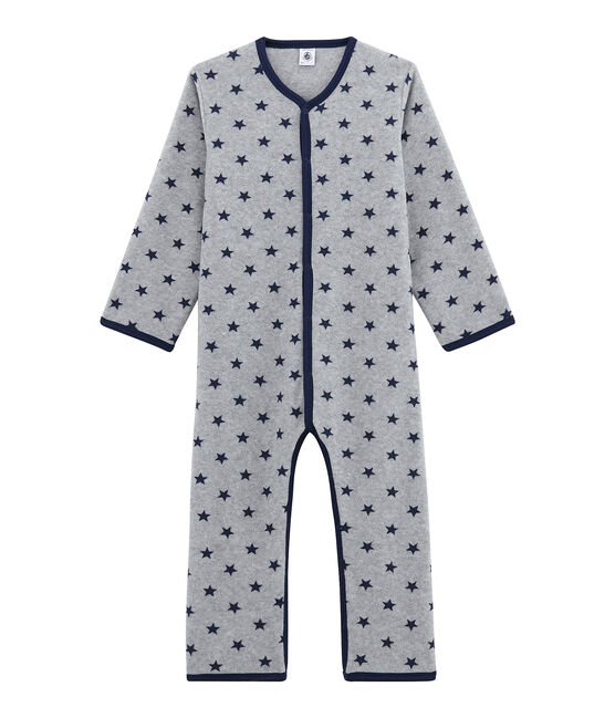 Fleece-Overall für Jungen grau SUBWAY/blau LOGO
