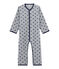 Fleece-Overall für Jungen grau SUBWAY/blau LOGO