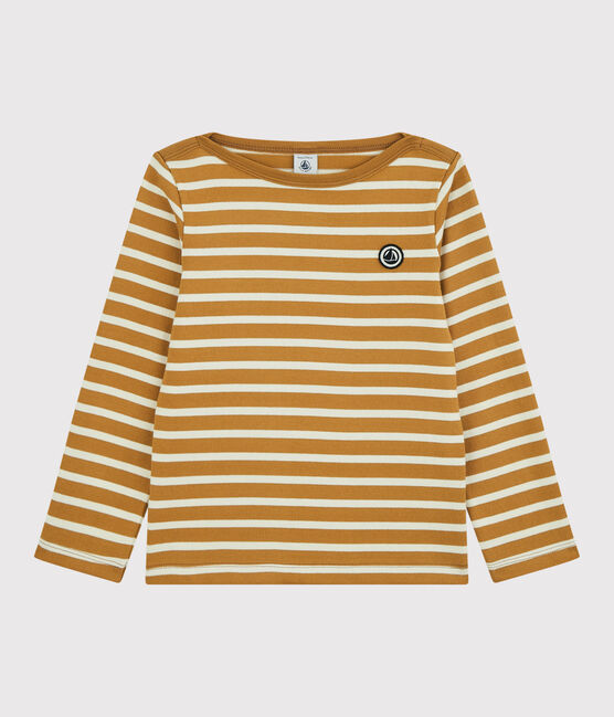 Streifenshirt aus Baumwolle für Mädchen und Jungen gelb ISTRE/weiss AVALANCHE