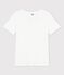 Damen-T-Shirt L’ICONIQUE aus Leinen weiss ECUME
