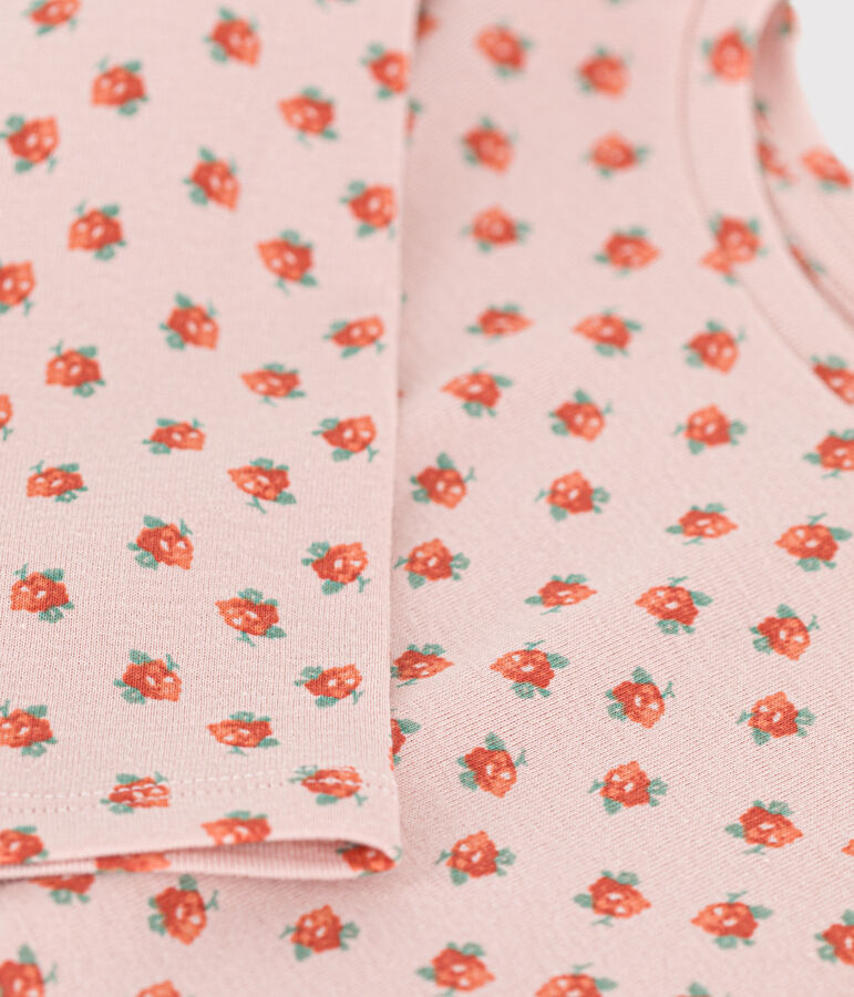 Lang&auml;rmeliges T-Shirt aus Baumwolle f&uuml;r Kinder/M&auml;dchen rosa/vielfarbig