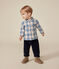Baby-Hemd aus Flanell blau BEACH/ AVALANCHE