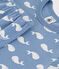 Kurzer Kinderpyjama aus Baumwolle mit Walmuster blau BEACH/ MARSHMALLOW