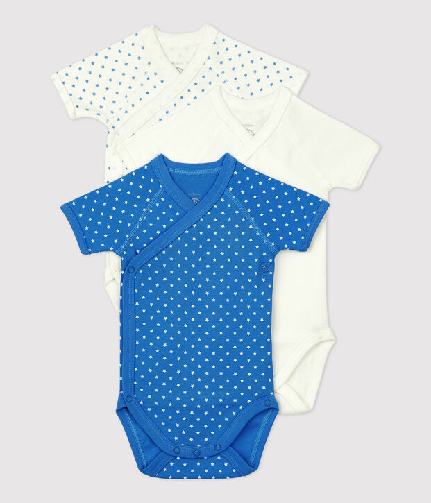 3er-Set Baby-Bodys aus Bio-Baumwolle vielfarbig