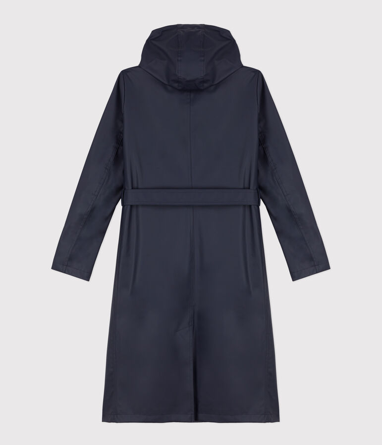 Trenchcoat mit Kapuze f&uuml;r Damen blau