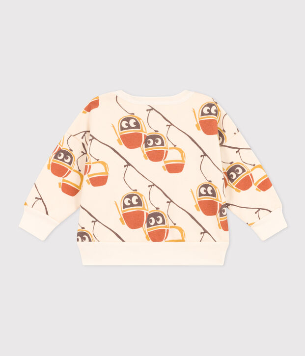 Baby-Sweatshirt aus bedrucktem Molton naturfarben/vielfarbig
