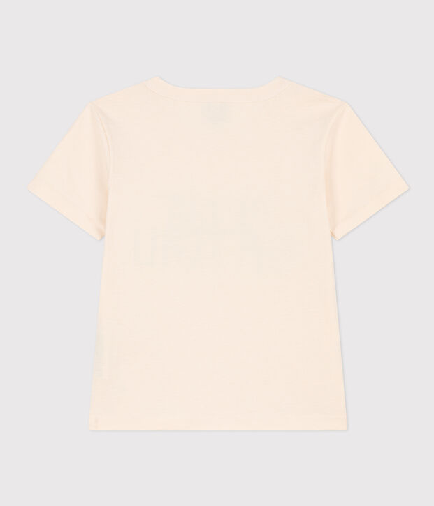 Kurz&auml;rmeliges T-Shirt aus Baumwolle f&uuml;r Kinder/Jungen naturfarben