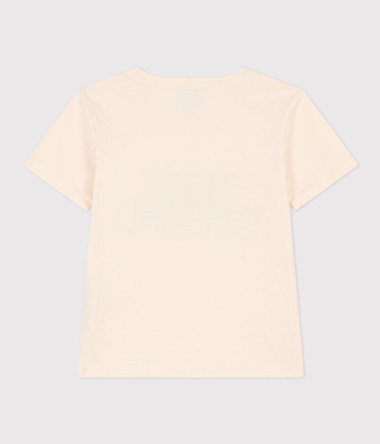 Kurz&auml;rmeliges T-Shirt aus Baumwolle f&uuml;r Kinder/Jungen naturfarben