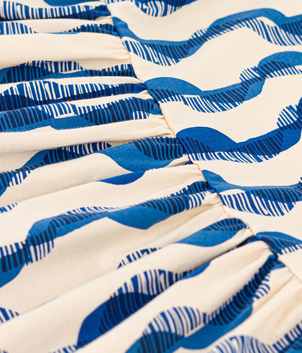 Kinderkleid aus Baumwolle mit Printmotiv f&uuml;r M&auml;dchen naturfarben/vielfarbig