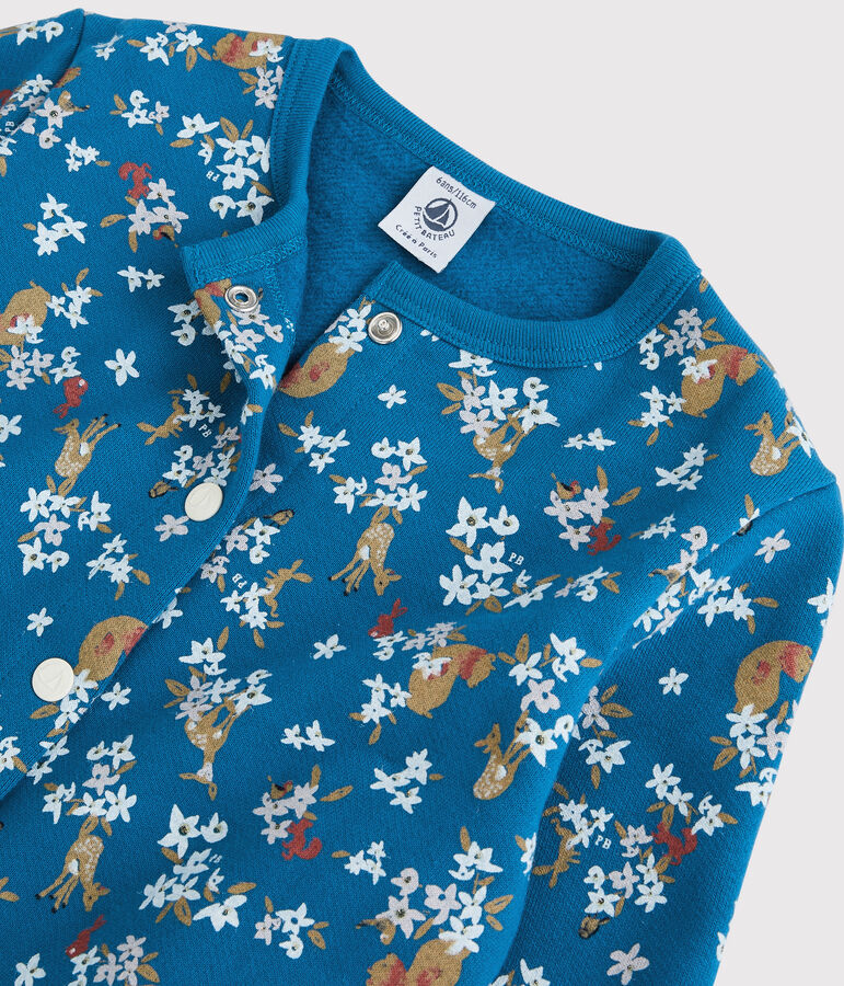 Kinder-Cardigan aus Molton f&uuml;r M&auml;dchen MALLARD/ MULTICO