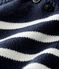 Gestreifter Woll-Baumwoll-Pullover für Jungen-Babys blau SMOKING/weiss MARSHMALLOW