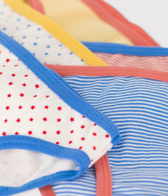 5er-Set Slips aus Bio-Baumwolle mit Ringelstreifen für Mädchen variante 1