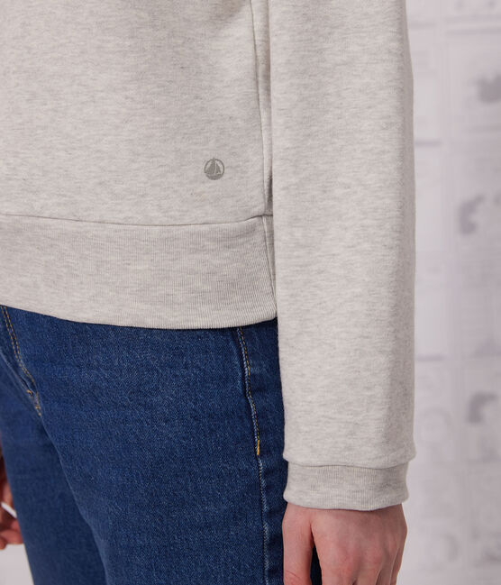 Sweatshirt aus Molton für Damen grau BELUGA CHINE