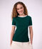 Kurz&auml;rmeliges Damen T-Shirt aus einfarbiger Baumwolle TREE