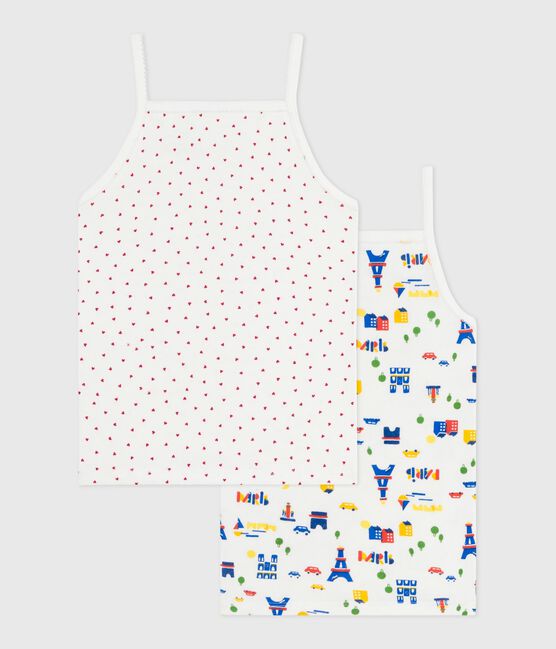Set Kinder Spaghetti-Tops aus Baumwolle mit Paris-Motiv variante 1