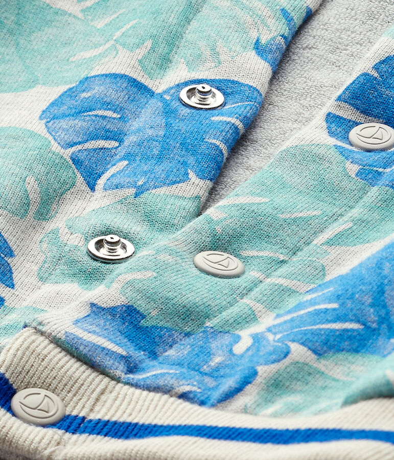 Bedruckter Baby-Jungen-Cardigan grau/vielfarbig