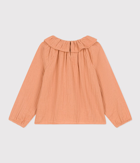 Langärmelige Kinderbluse aus Musselin-Stoff für Mädchen rosa SIENNA