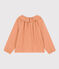 Langärmelige Kinderbluse aus Musselin-Stoff für Mädchen rosa SIENNA
