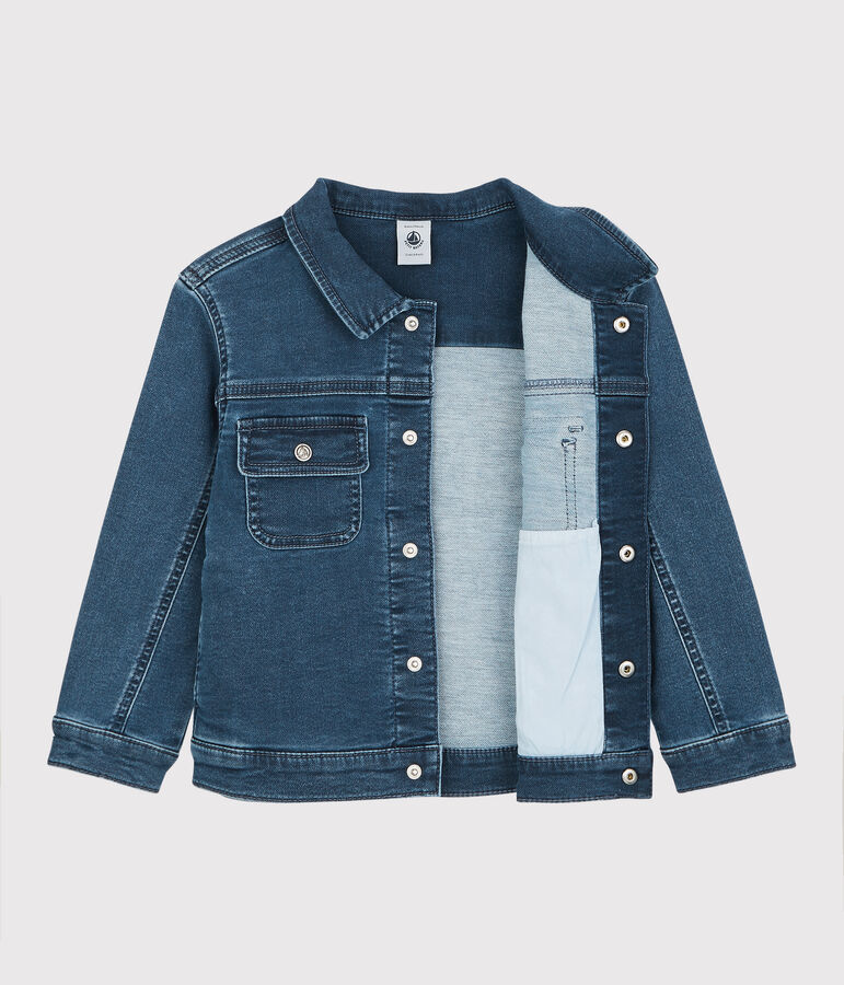 Kinder-Jeansjacke aus Bio-Baumwolle f&uuml;r M&auml;dchen / Jungen blau