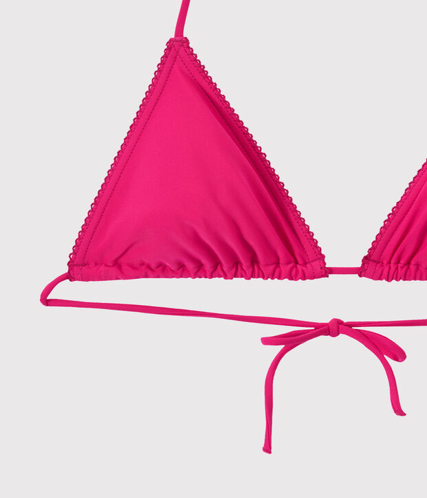 Einfarbiger Damen Bikini rosa