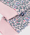 Kinder-Sweatshirt aus bedruckter Baumwolle rosa JOLI/weiss MULTICO