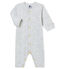 Baby Jungen Strampler ohne Fuß. grau POUSSIERE/weiss MARSHMALLOW
