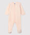 Baby-Strampler aus Nicki rosa FLEUR/grau ECUME