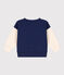 Baby College-Jacke aus Molton blau CHALOUPE/weiss AVALANCHE