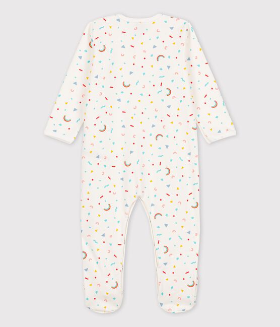 Baby-Strampler aus Winterjersey weiss MARSHMALLOW/weiss MULTICO
