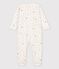 Baby-Strampler aus Winterjersey weiss MARSHMALLOW/weiss MULTICO