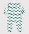 Strampler aus Nicki mit Tannenbaum-Motiv weiss/vielfarbig