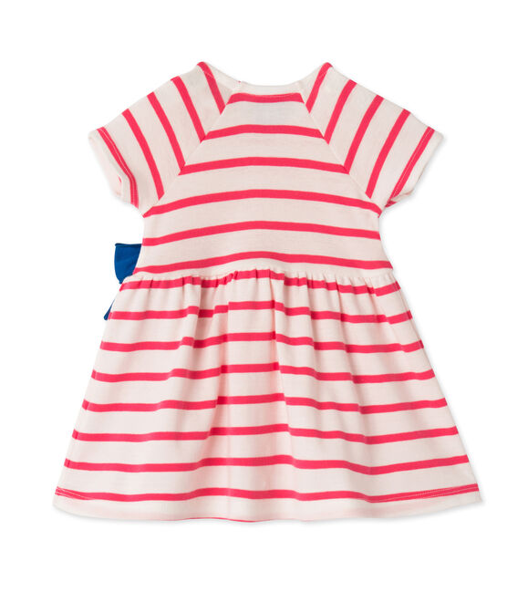 Robe bébé fille rayée weiss LAIT/rosa PEONY