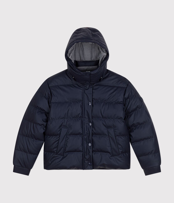 Damen-Winterjacke mit PU-Beschichtung blau SMOKING