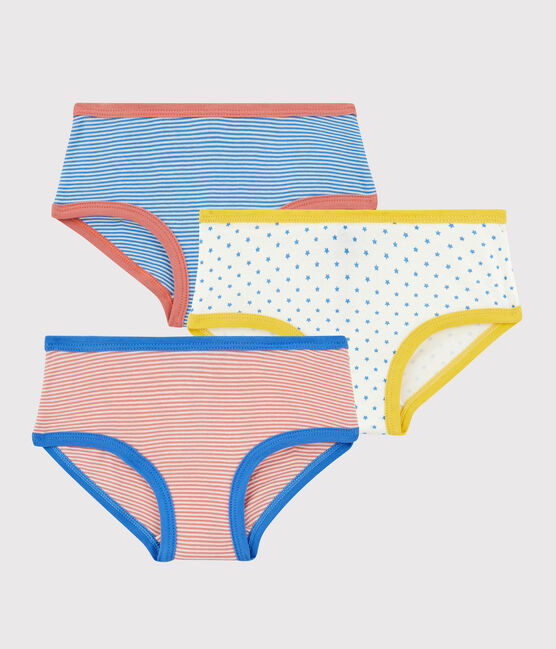 3er-Set Slips aus Bio-Baumwolle mit Ringelstreifen für Mädchen variante 1
