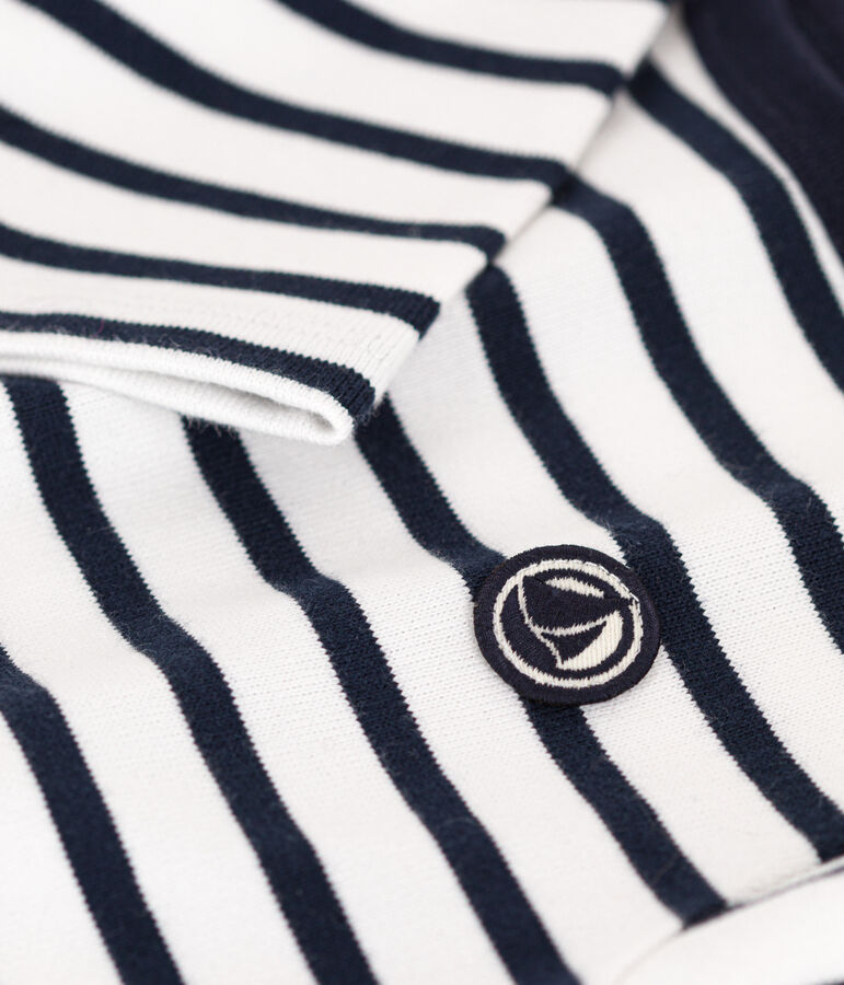 Kinder-Matrosenshirt aus Bio-Baumwolle weiss/blau