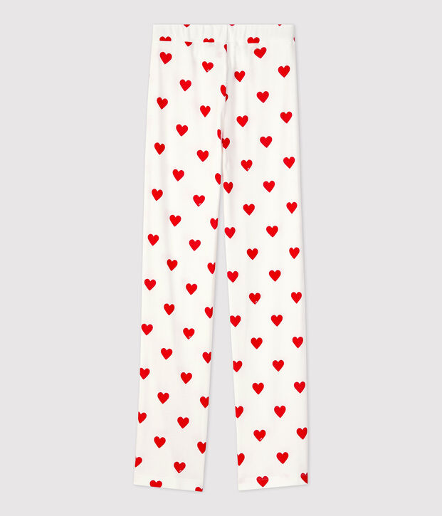 Damenhose aus BIO-Baumwolle weiss/rot