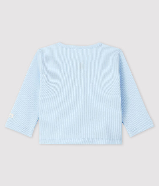Baby-Cardigan aus 2x2-Rippstrick aus Bio-Baumwolle blau FRAICHEUR
