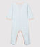 Baby-Strampler aus Bio-Baumwolle weiss MARSHMALLOW/blau BRASIER