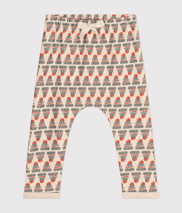 Babyhose aus bedrucktem dichtem Jersey naturfarben/vielfarbig