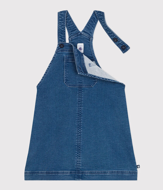 Kinder-Latzkleid aus Denim für Mädchen blau BLEU DELAVE