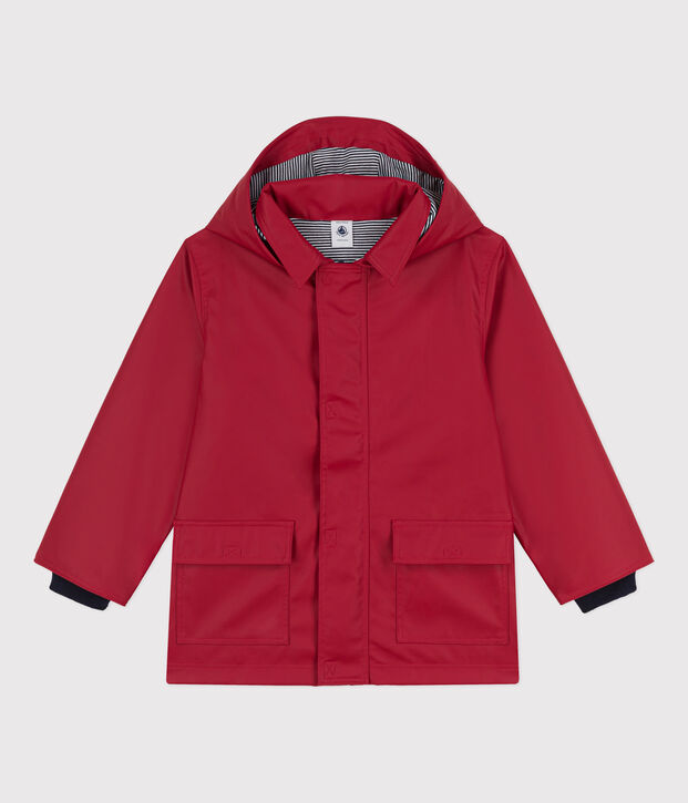 KLASSISCHE KINDER-REGENJACKE AUS RECYCELTEM MATERIAL rot