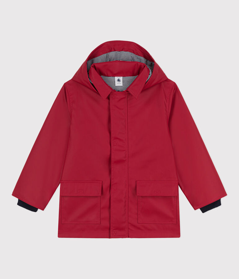 KLASSISCHE KINDER-REGENJACKE AUS RECYCELTEM MATERIAL rot CORRIDA