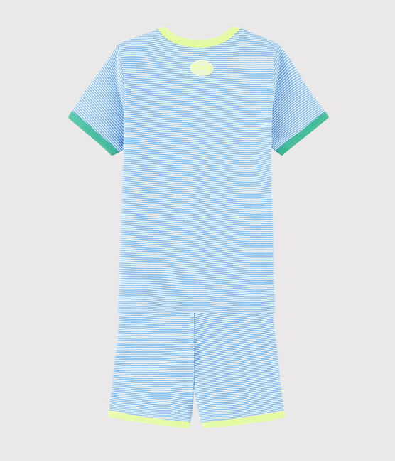 Kinder-Kurzpyjama blau EDNA/weiss MARSHMALLOW