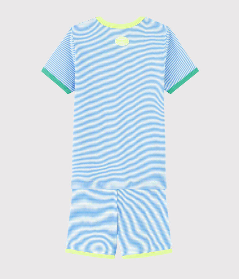 Kinder-Kurzpyjama blau EDNA/weiss MARSHMALLOW
