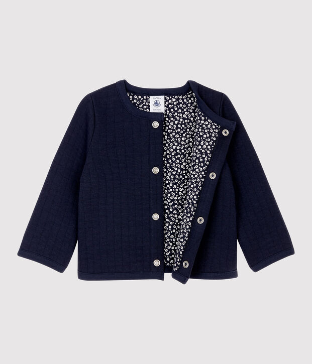 Baby-Cardigan aus gestepptem Doppeljersey. SMOKING