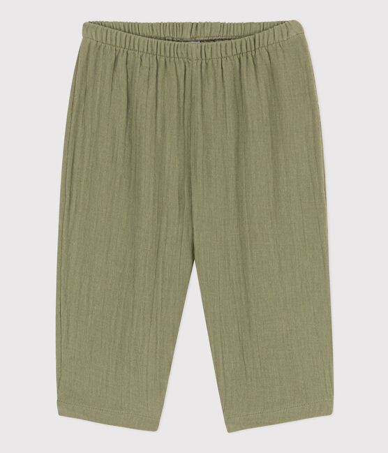 Baby-Hose aus Musselin grün MARECAGE