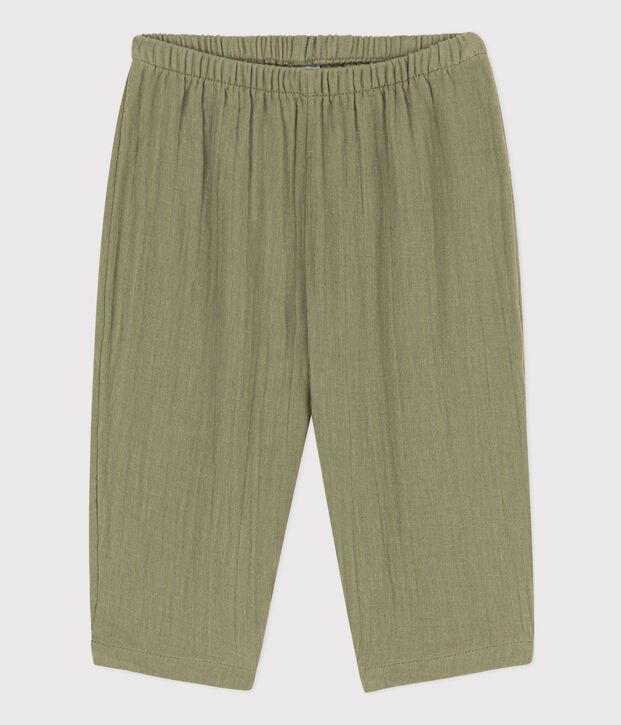 Baby-Hose aus Musselin gr&uuml;n