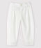 Gestreifte Baby-Festtagshose aus Popeline Jungen weiss MARSHMALLOW